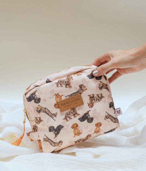 PINK PRINTED BAG  DACHSHUND CTK001