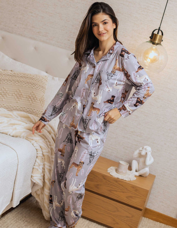 BIG BREED GRAY PAJAMA  SET TP0021