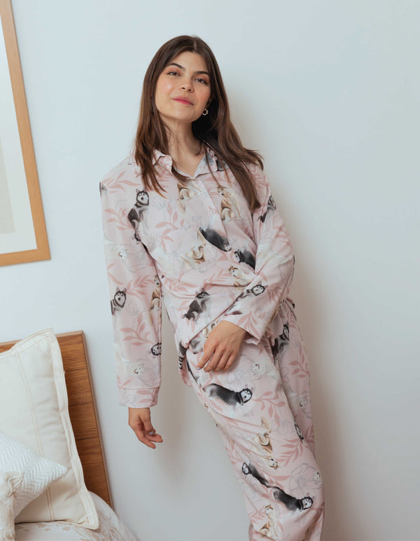 HUSKY WOMEN PAJAMA SET PL0334