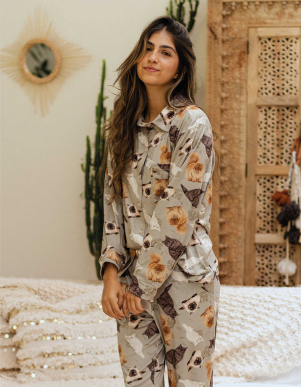 PERSIAN CAT PAJAMA SET TP0013